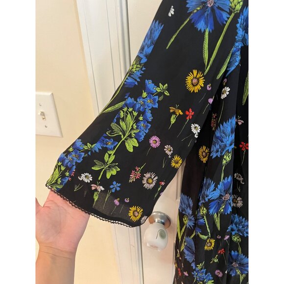 Anthropologie Maeve Lucinda Silk Tunic Floral Dress Sz Small - Picture 4 of 7